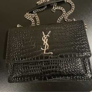 Croc print bag